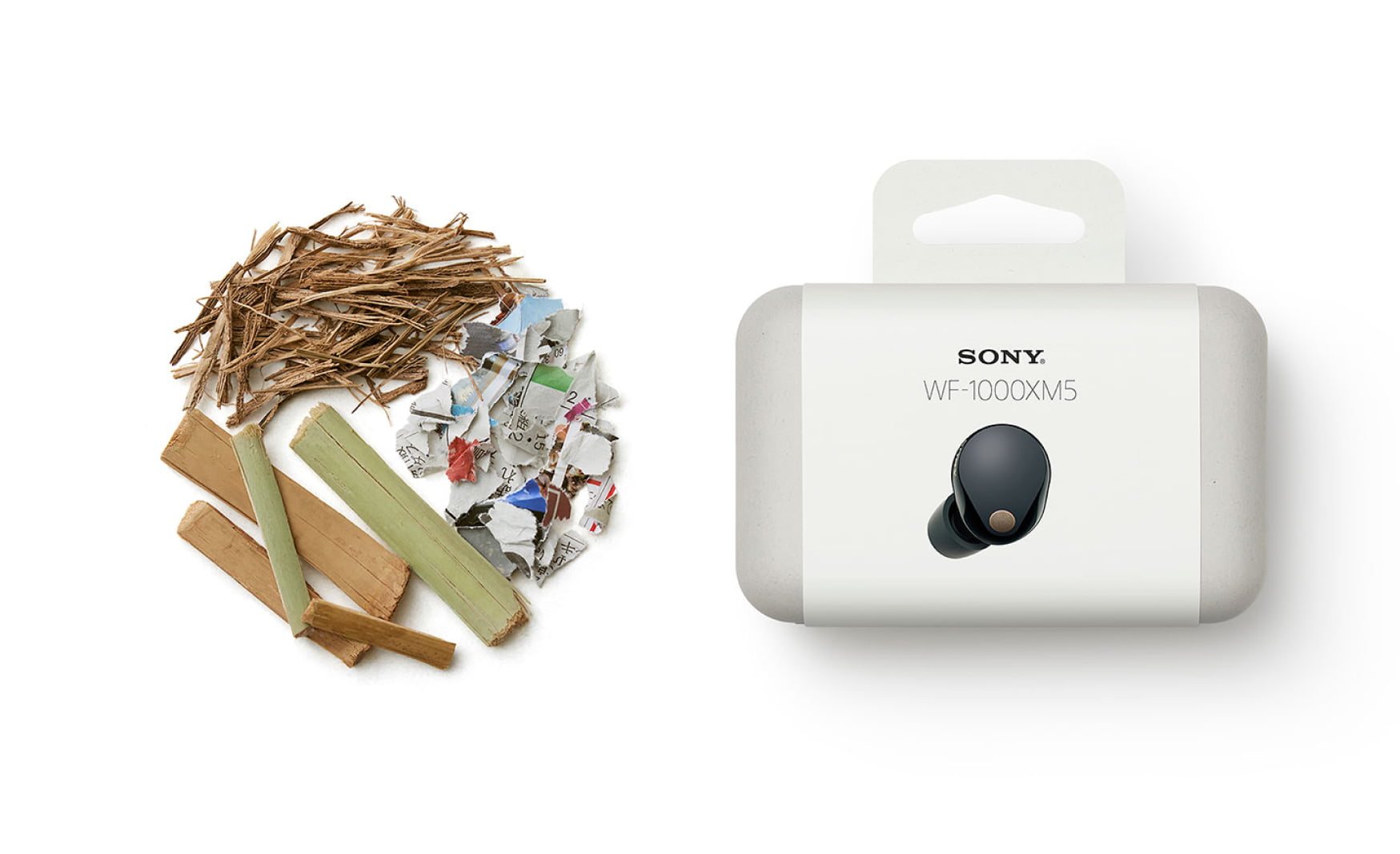 Sony WF-1000XM5 Packaging made from 100% paper materials